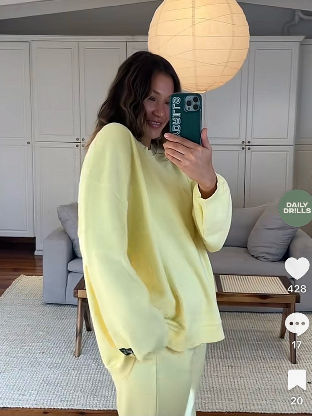Daily Drills- thermal oversized top Lemonade